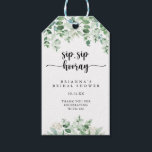 Green Eucalyptus Sip Sip Hooray Bridal Shower   Gift Tags<br><div class="desc">These green eucalyptus sip sip hooray bridal shower gift tags are perfect for a rustic wedding shower. The design features hand-painted watercolor green eucalyptus,  inspiring natural beauty.</div>