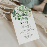 Green Eucalyptus Sip Sip Hooray Bridal Shower Gift Tags<br><div class="desc">These green eucalyptus sip sip hooray bridal shower gift tags are perfect for a tropical wedding shower. The design features hand-painted artistic beautiful eucalyptus green leaves,  assembled into neat bouquets to embellish your event.</div>