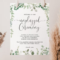 Green Eucalyptus Unplugged Ceremony Script Sign
