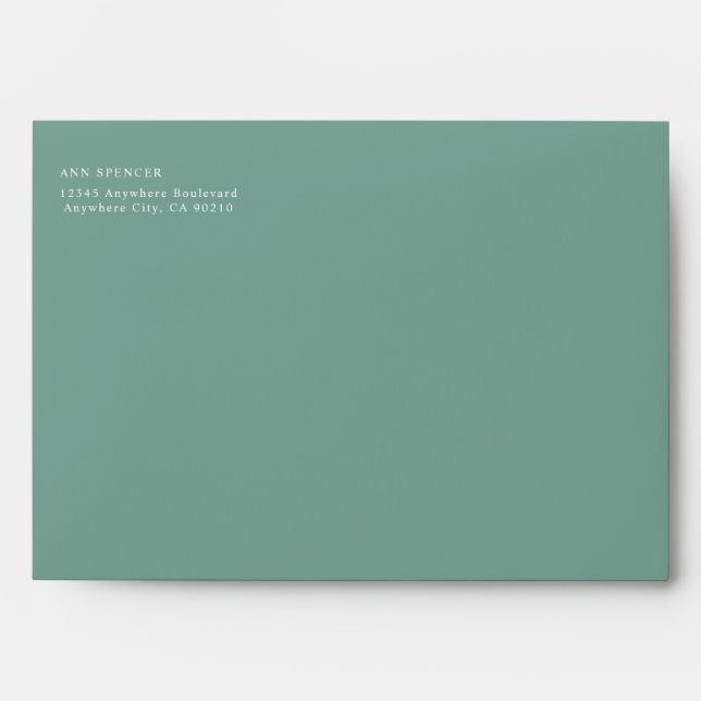 Green Eucalyptus Wedding Envelope (Front)
