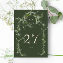 Green Eucalyptus Wreath Elegant Monogram Wedding