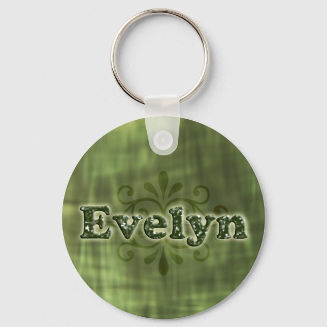 Green Evelyn Keychain (Front)