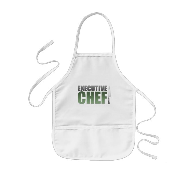 Green Executive Chef Kids Apron (Front)