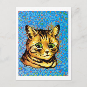 Green Eye Cat, Louis Wain Postcard