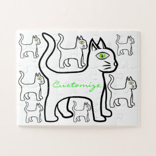 Green-eye Cat Thunder_Cove Bar Jigsaw Puzzle
