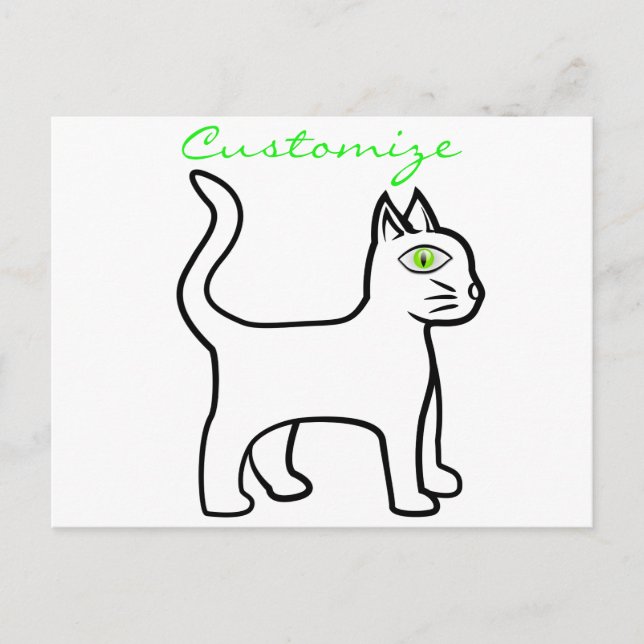 Green-eye Cat Thunder_Cove Postcard (Front)