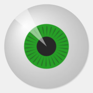 Green Eye Classic Round Sticker