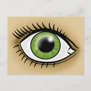 Green Eye icon Postcard
