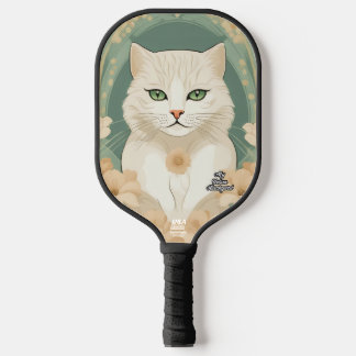 Green-Eyed Cat Personalized Pickleball Paddle