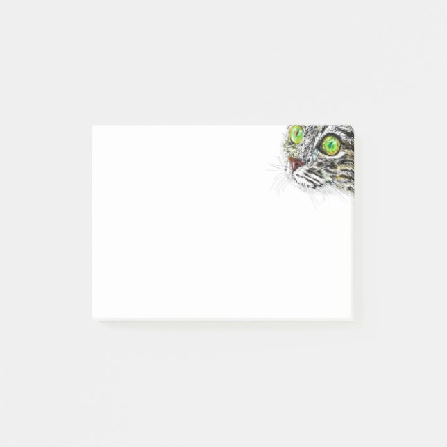 Green Eyed Cat Post-it Notes (Front)