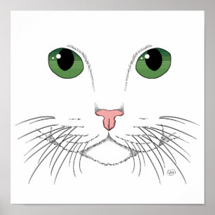 Green Eyed Cat Poster