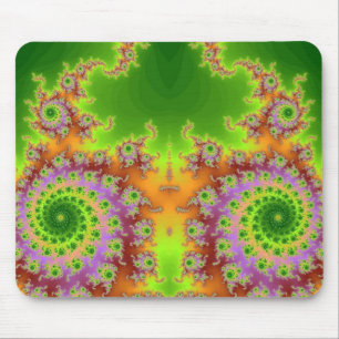 Green Eyed Fractal Mouse Pad