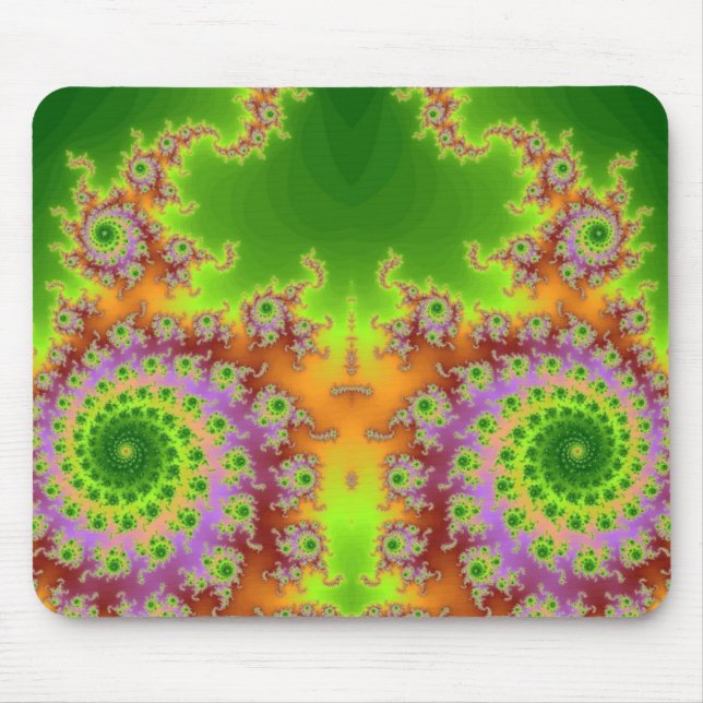 Green Eyed Fractal Mouse Pad (Front)