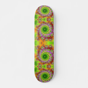 Green Eyed Fractal Skateboard