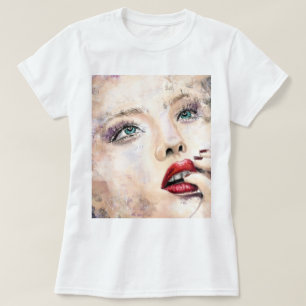 Green Eyed Pretty Woman T-Shirt