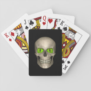 Green  Eyed  Skull Zombie Undead Playing Cards