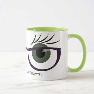 Green Eyes and Glasses Mug