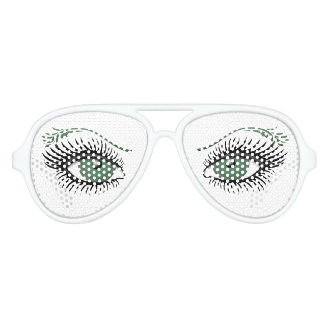 Green Eyes Aviator Sunglasses (Front)
