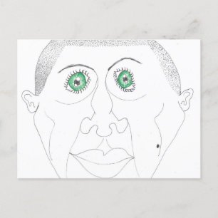 Green Eyes Holiday Postcard