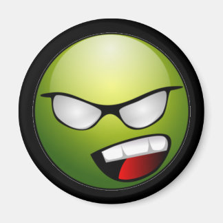 Green Face Black Magnet