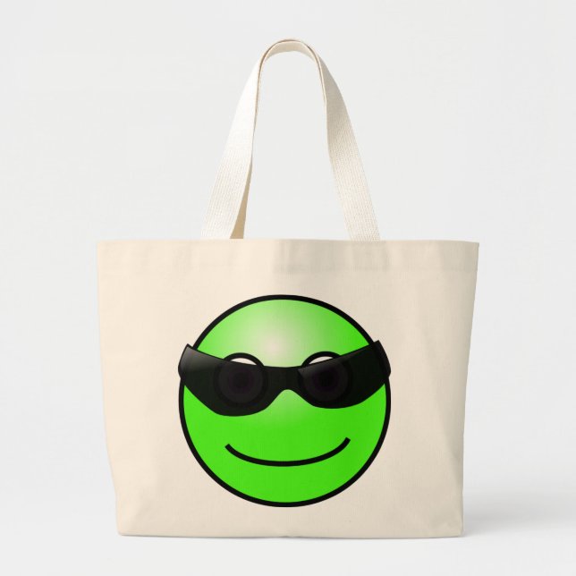 Green Face Tote Bag (Front)