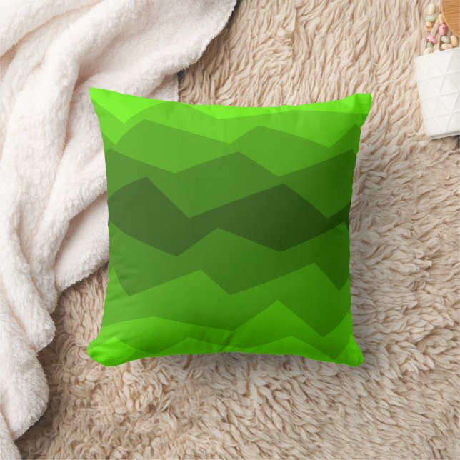 Green Fade  Throw Pillow (Blanket)