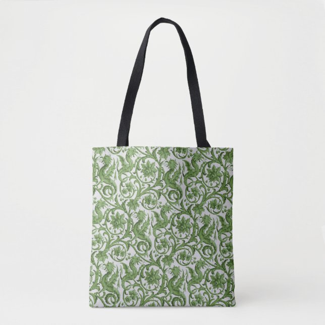 Green Faerie Dragons Tote Bag (Front)