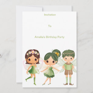 Green fairies Birthday Infatuation Invitation