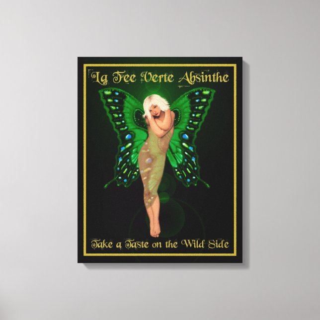 Green Fairy Absinthe Canvas Print (Front)