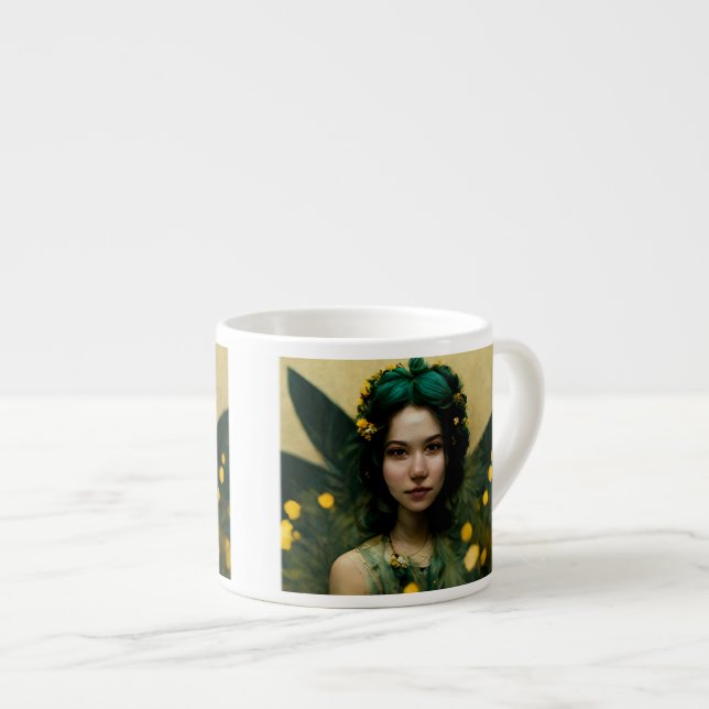 Green Fairy Espresso Mug  (Front Right)