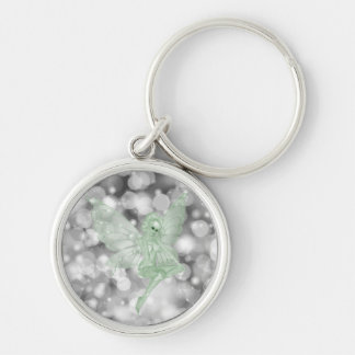 Green Fairy on Bokeh Background Keychain