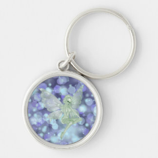 Green Fairy on Bokeh Background Keychain