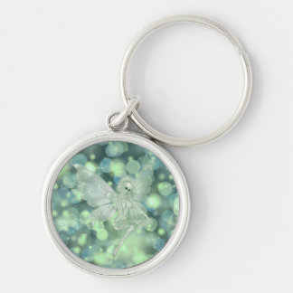 Green Fairy on Bokeh Background Keychain
