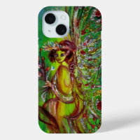 GREEN FAIRY WITH GOLD SPARKLES IN MOONLIGHT