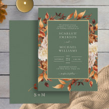 Green Fall Floral Wedding