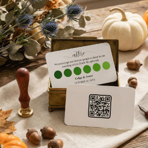 Green Fall Wedding Attire Dress Code Palette  Enclosure Card