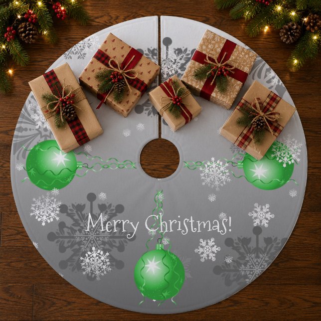 Green Fancy Christmas Ornament Tree Skirt (Green Fancy Christmas Ornament Tree Skirt)