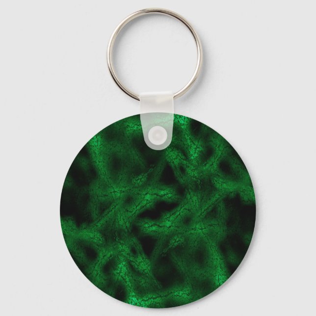 Green fantasy pattern keychain (Front)