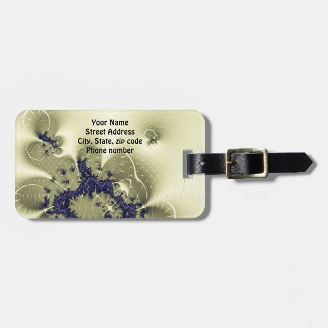 Green Fantasy Travel Bag Tags - Customized (Front Horizontal)