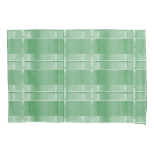 Green Farm House Plaid Standard Pillow Case