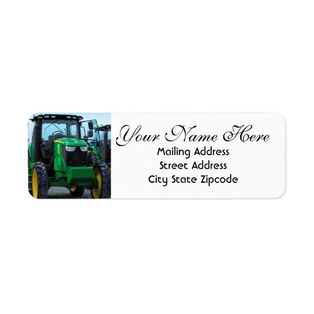 Green Farm Tractor Return Address (Front)