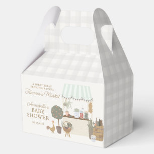 Green Farmers Market Farm Fresh Baby Shower Favor Box
