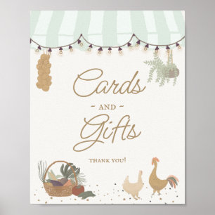 Green Farmers Market Farm Fresh Cards and Gifts Poster