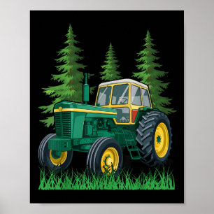 Green Farming Tractor  Poster
