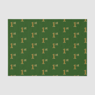 Green, Faux Gold 1st (First) Event Tissue Paper