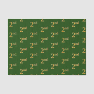Green, Faux Gold 2nd (Second) Event Tissue Paper