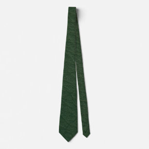 Green Faux Leather Grunge Wedding Groomsmen Tie