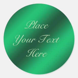 Green Faux Metallic Foil Customizable Sticker