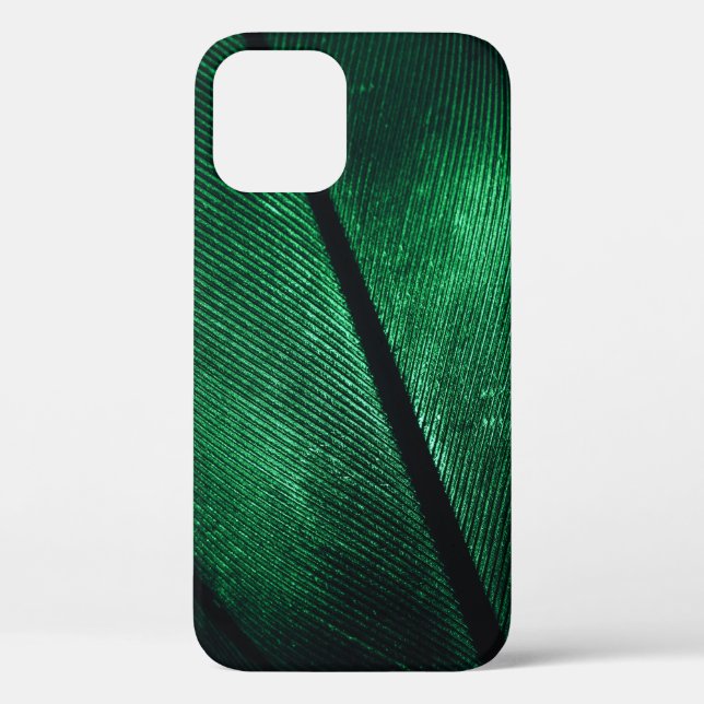 Green Feather, Beautiful Pattern Texture. Case-Mate iPhone Case (Back)