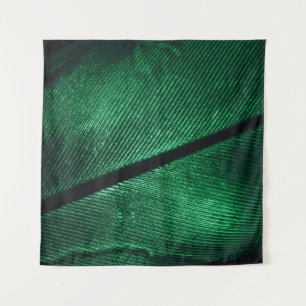 Green Feather, Beautiful Pattern Texture. Tapestry